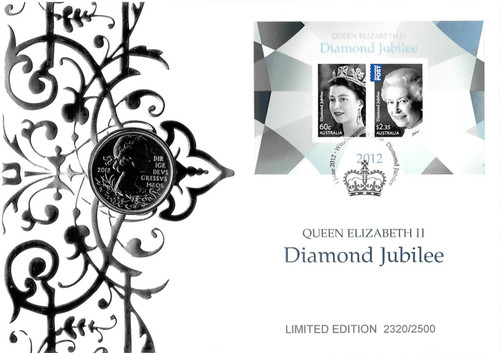 2012 50c Queen Elizabeth II Diamond Jubilee PNC - Town Hall Coins