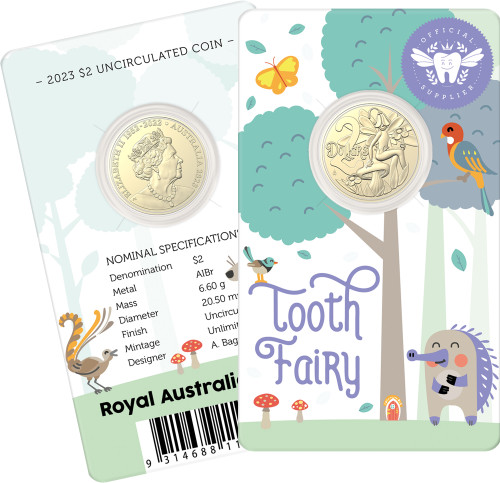 2021 $2 Tooth Fairy Uncirculated Coin - Town Hall Coins and