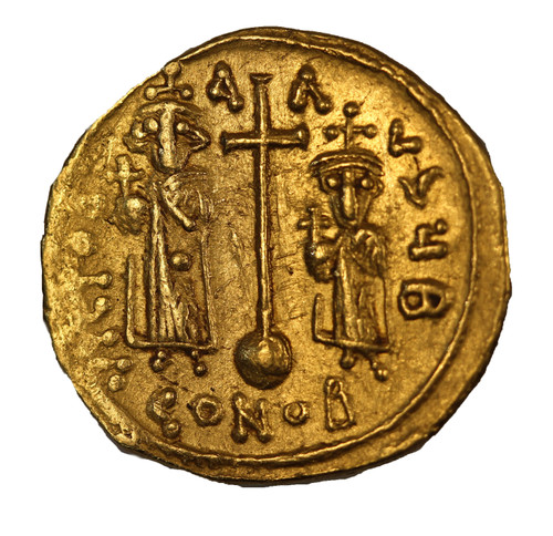 Byzantine 641-668 Constans II Gold Solidus aEF - Town Hall Coins