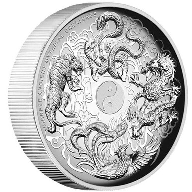 Tuvalu 2016 $1 Chinese Ancient Mythical Creatures 1oz Silver High ...