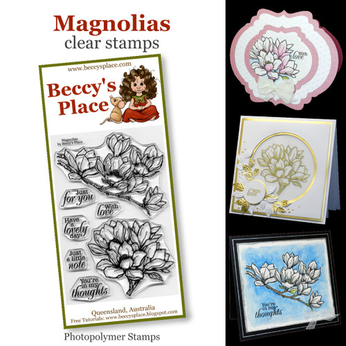 Magnolias clear stamps