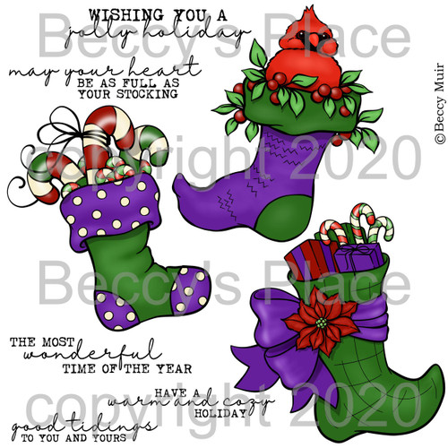 Jolly Holiday digital stamps