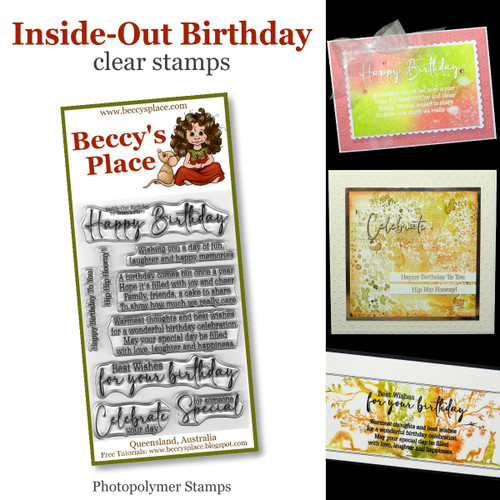 Inside Out Birthday clear stamps