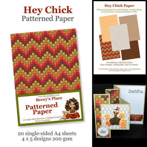 Hey Chick Patterned Paper