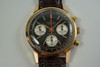 Breitling Yellow Gold Plated Top Time 810 Reverse Panda Venus 178 c. 1968 