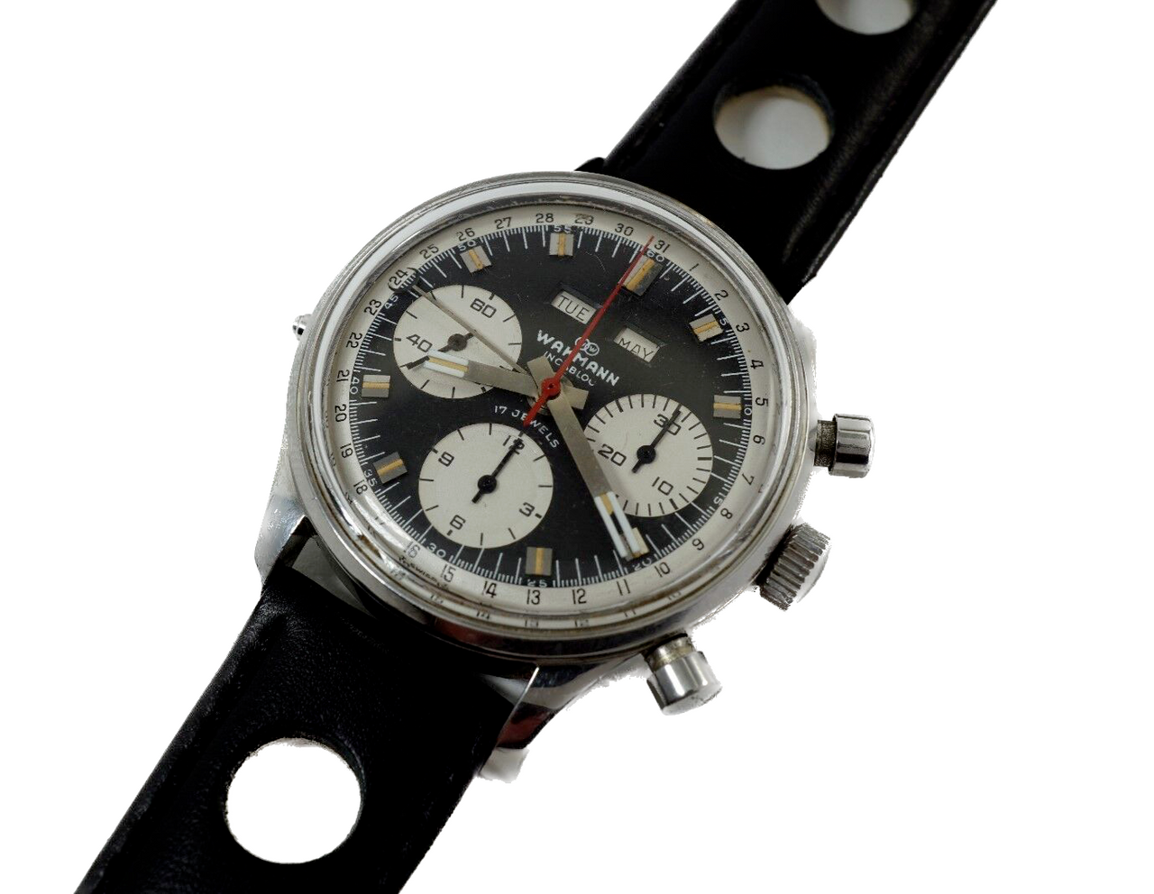 wakmann triple date chronograph
