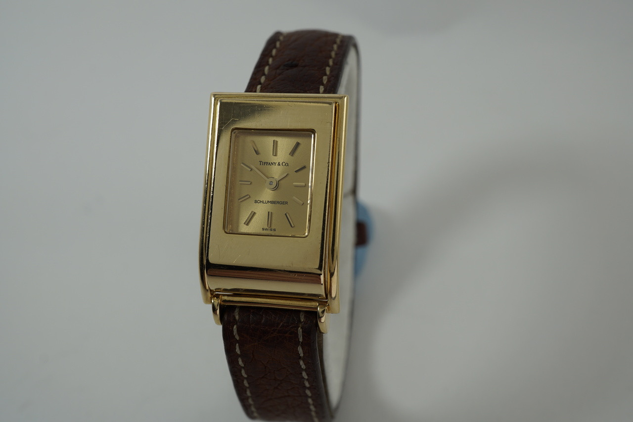 Tiffany & Co. Schlumberger Watch 18k quartz dates 1990's