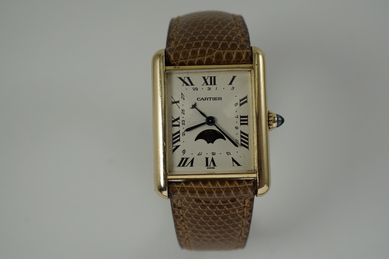 cartier tank moonphase