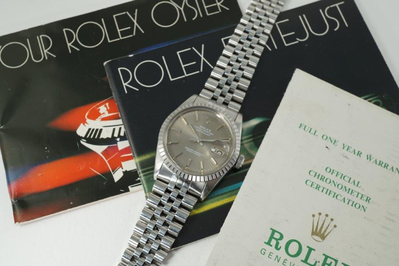 Rolex 16030 Datejust w/ papers & booklets stainless steel sold 1981