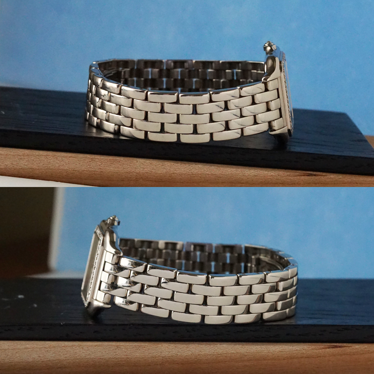 Cartier Panther white gold & diamond bezel man display picture 3
