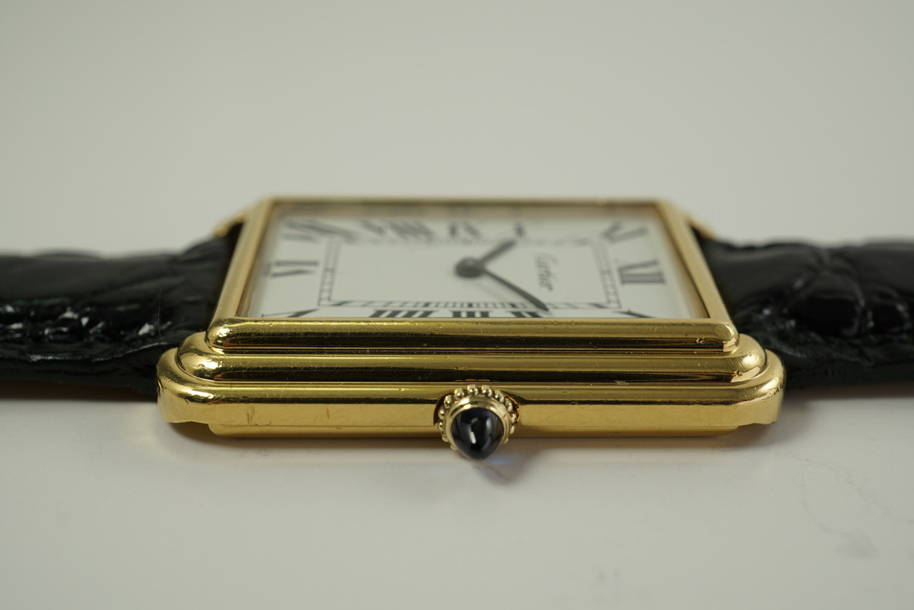 Cartier 15716 Wristwatch w/ Oversized stepped case original dial dates ...