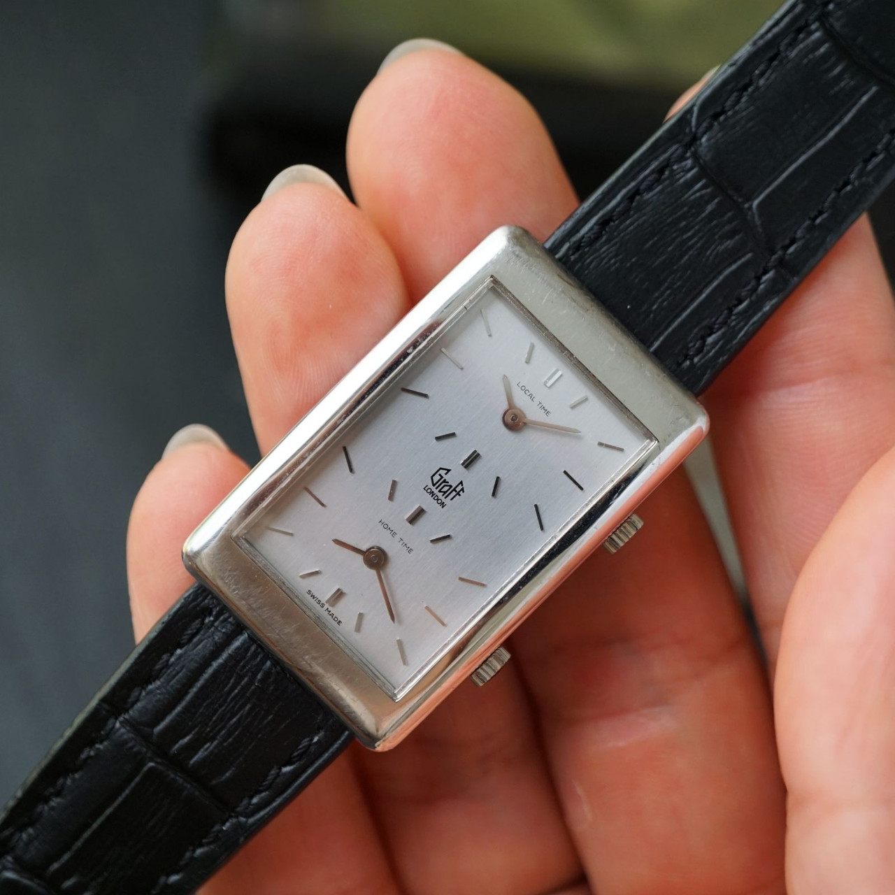 Chopard Retailed by Graff London Two Time Zone 18k White Gold