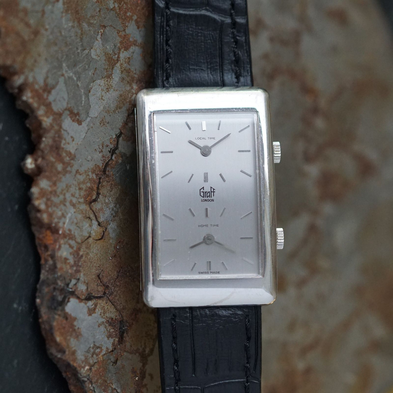 Chopard Retailed by Graff London Two Time Zone 18k White Gold