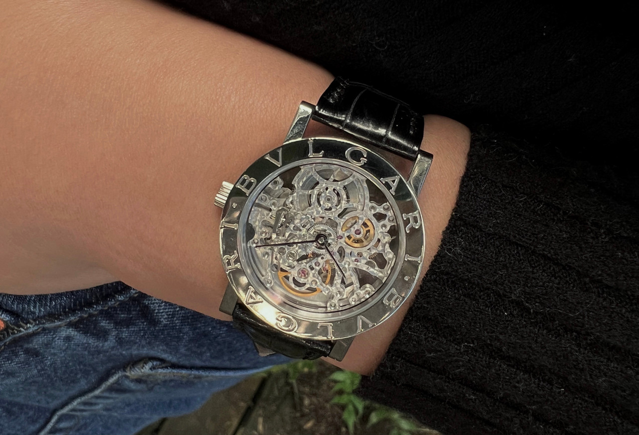 Bulgari BBW33GLSK Skeletonized Automatic 18k White Gold 2000s