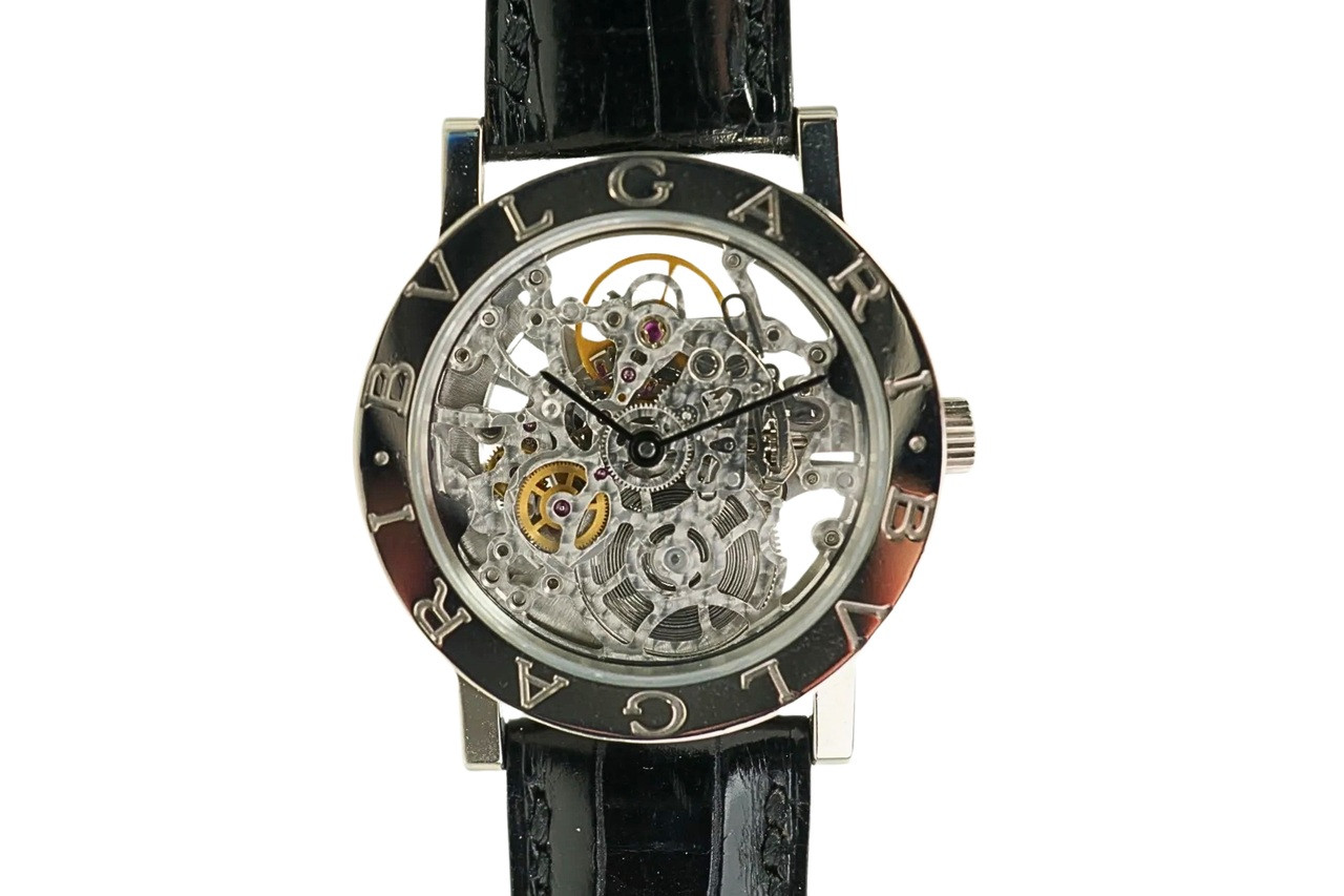 Bulgari BBW33GLSK Skeletonized Automatic 18k White Gold 2000s