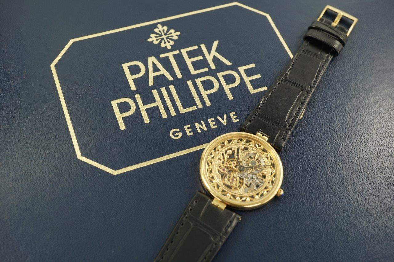 Patek Philippe 18k Yellow Gold Rare Skeletonized Ref. 3883