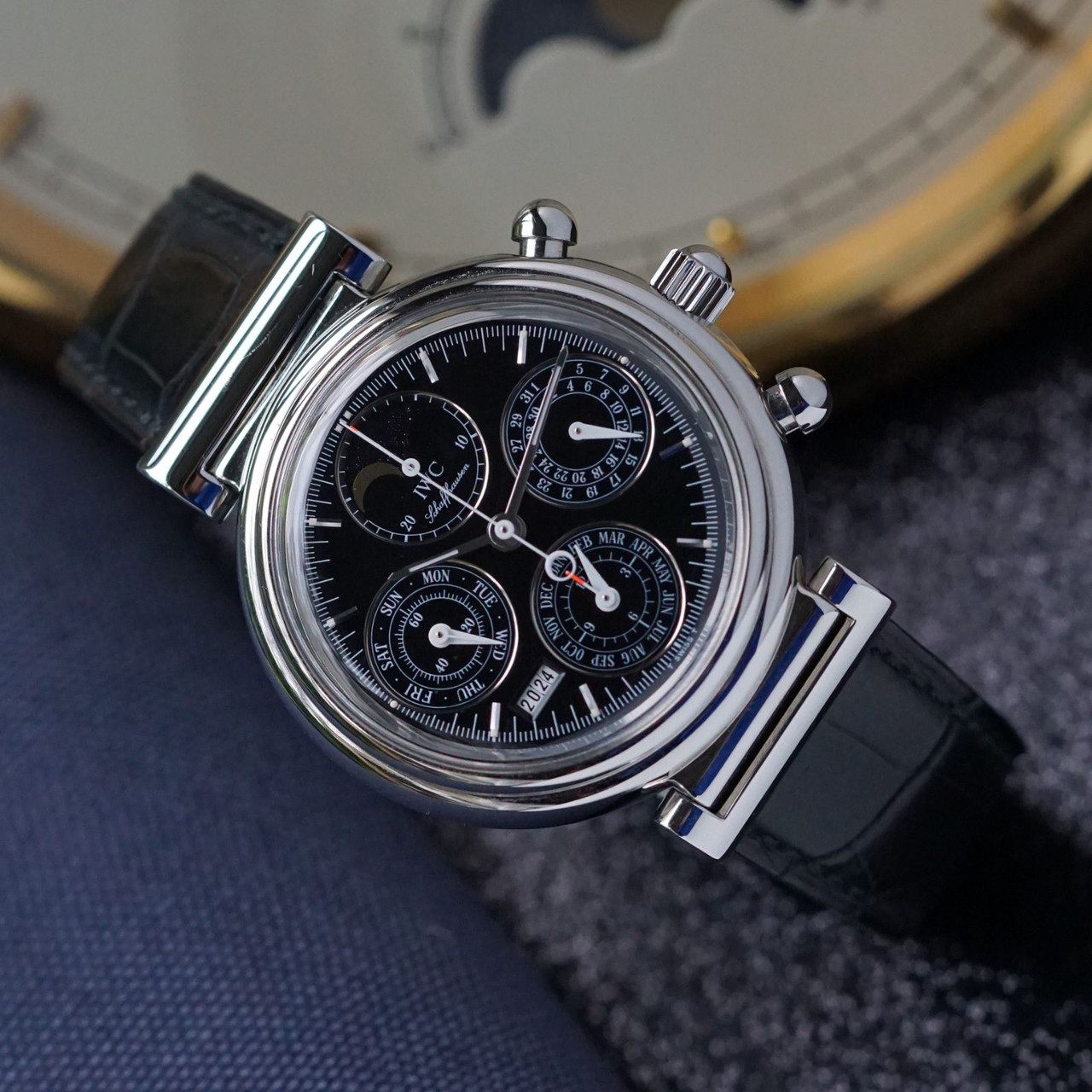 IWC DaVinci 3750-030 Perpetual Calendar Chronograph Steel 1990s