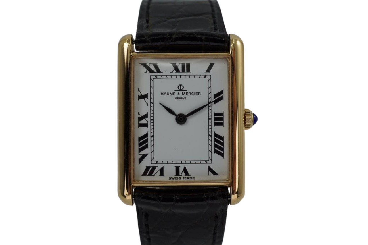 Baume & Mercier Tank 18k Yellow Gold 1970s