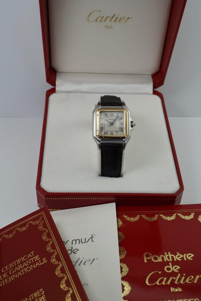 Cartier Panthere 1100 Stainless Steel 18k Yellow Gold Box