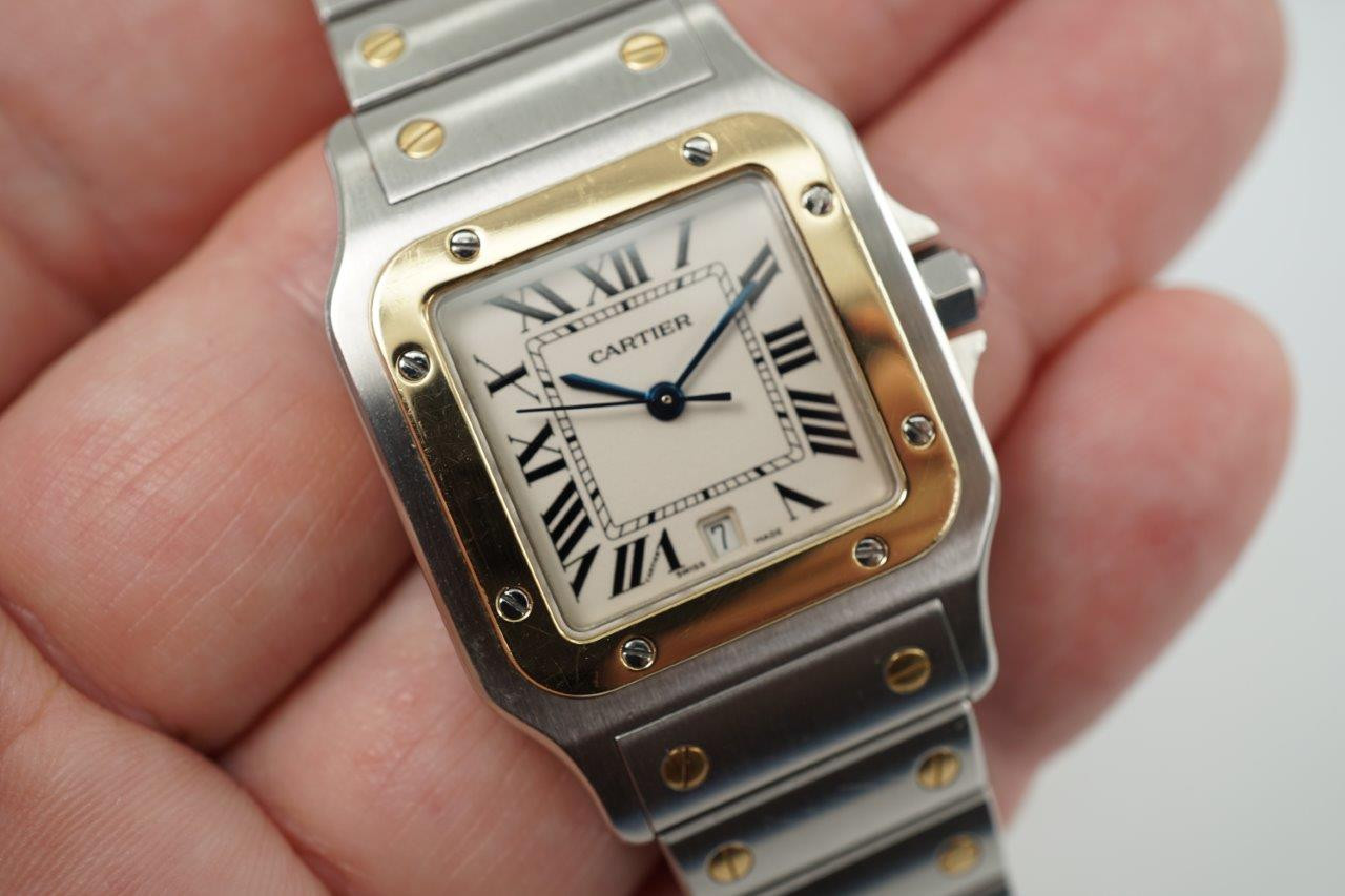 Cartier アナログ時計 シルバー Cartier Santos Galbee 1566 Steel/Gold 2000s