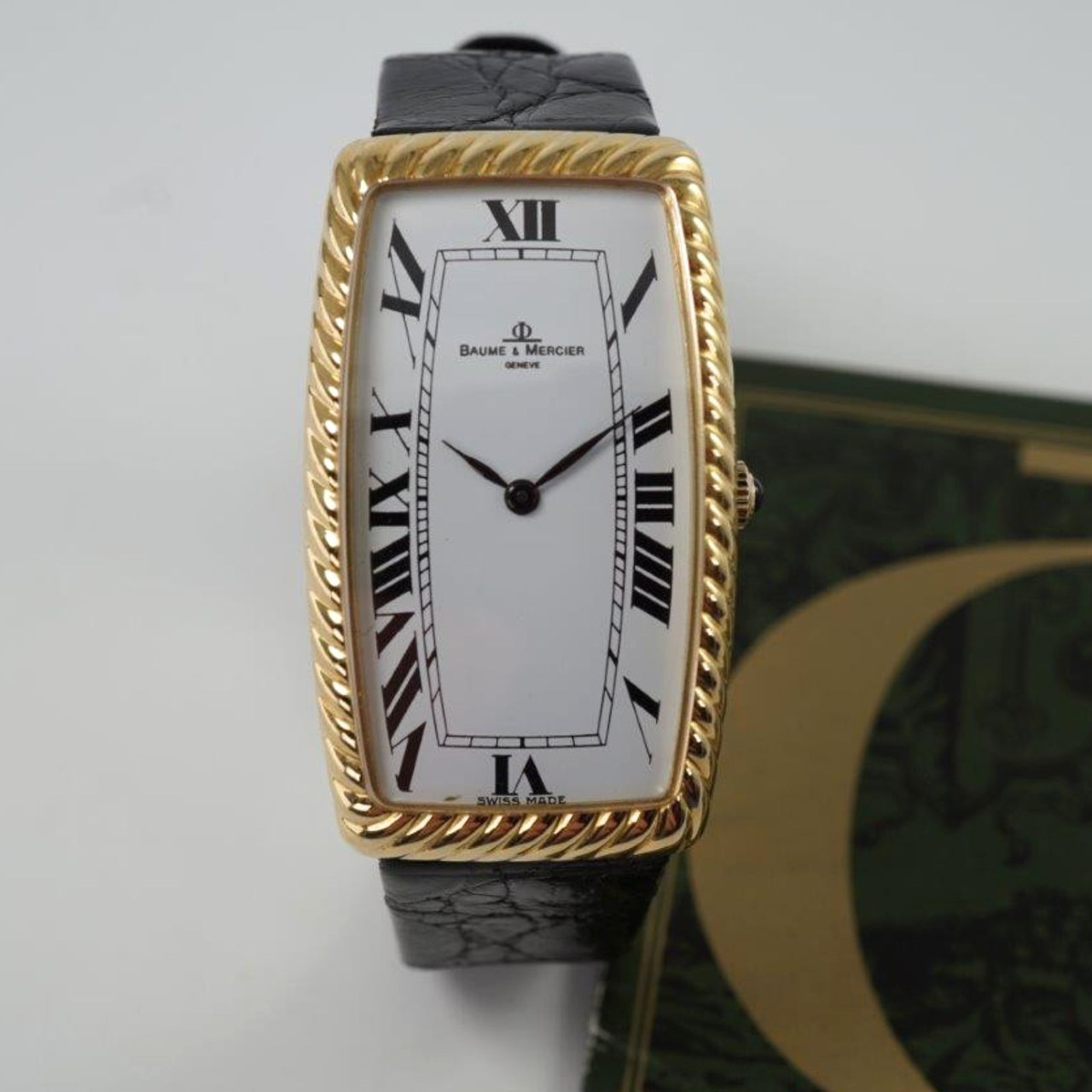 Baume & Mercier Oversized Tank Allongee 18k Gold 1971