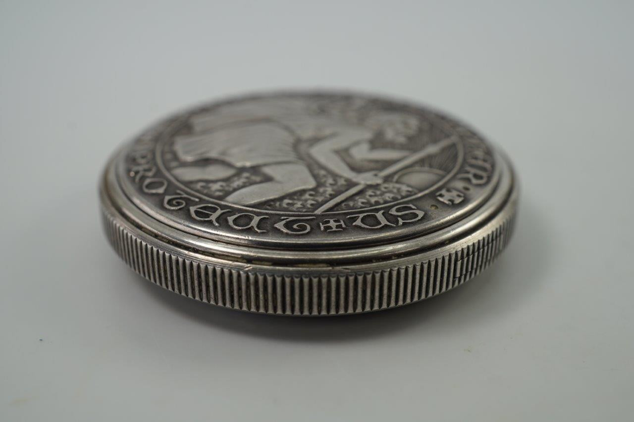 Movado St. Christopher Silver Coin Watch 1950-60s