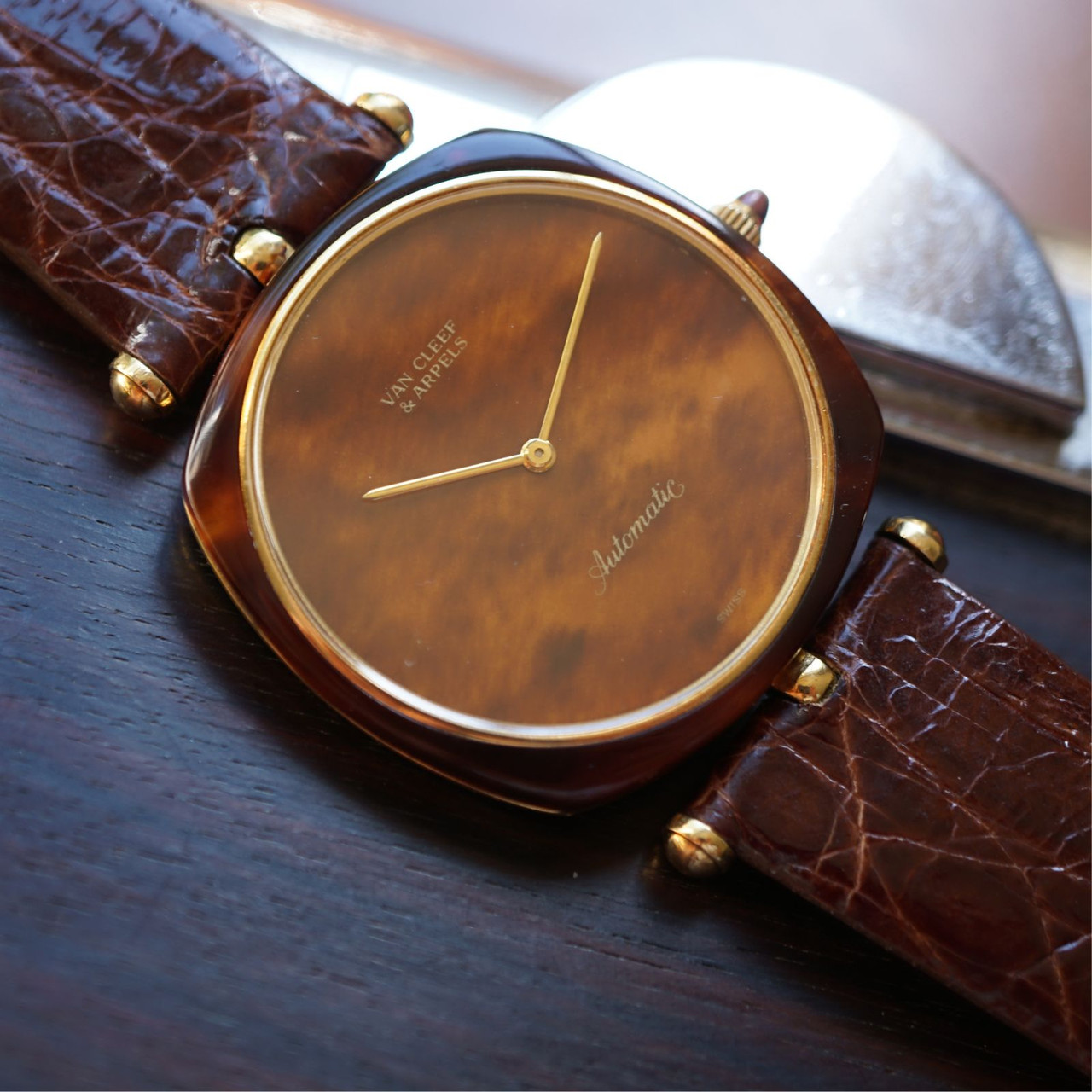 Van Cleef Arpels x Gerald Genta Tortoise 18k Gold Automatic 1970s