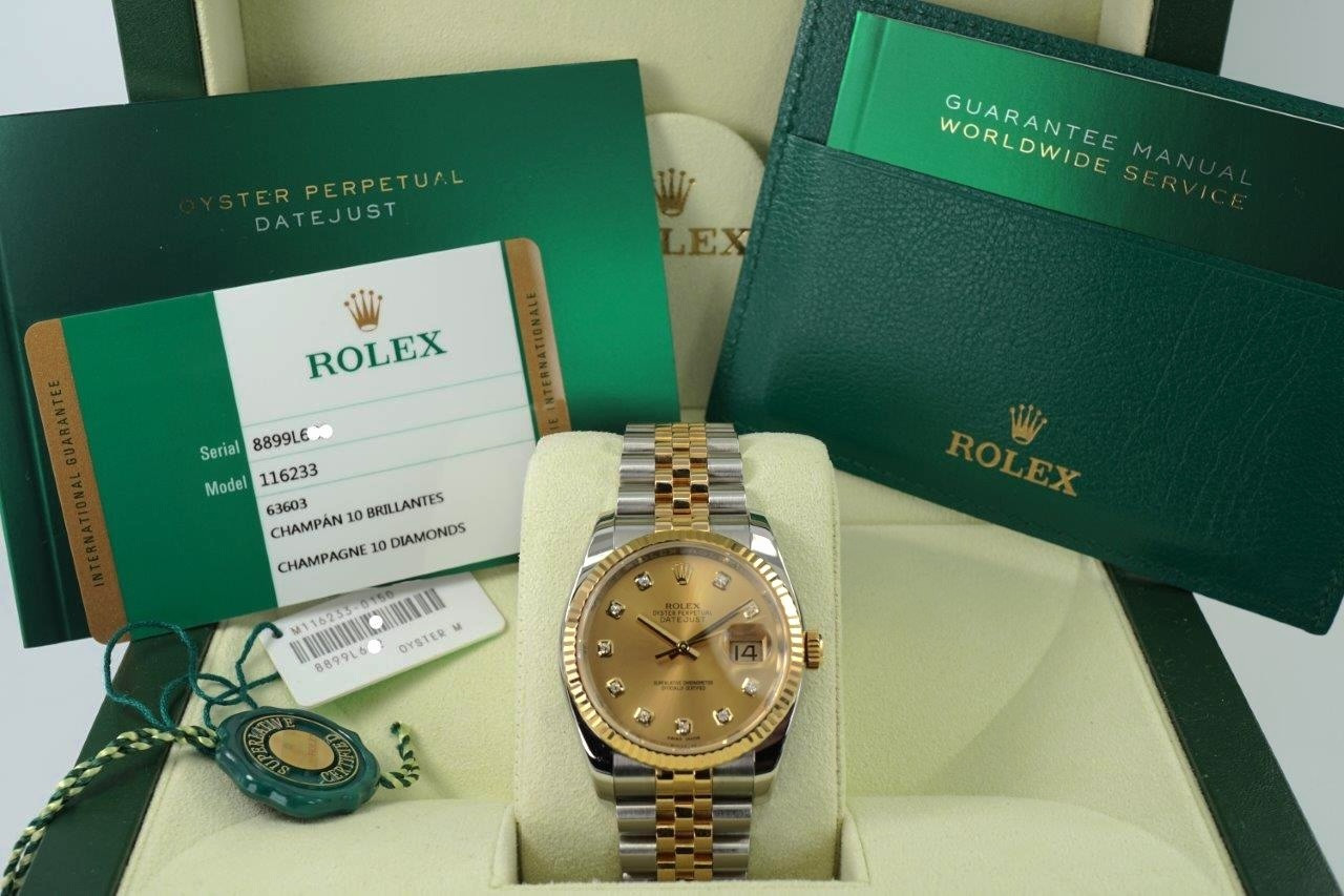Rolex Datejust 116233 Steel & 18k 36mm Card 2018 Rolex Datejust 116233 Steel & 18k 36mm Card 2018