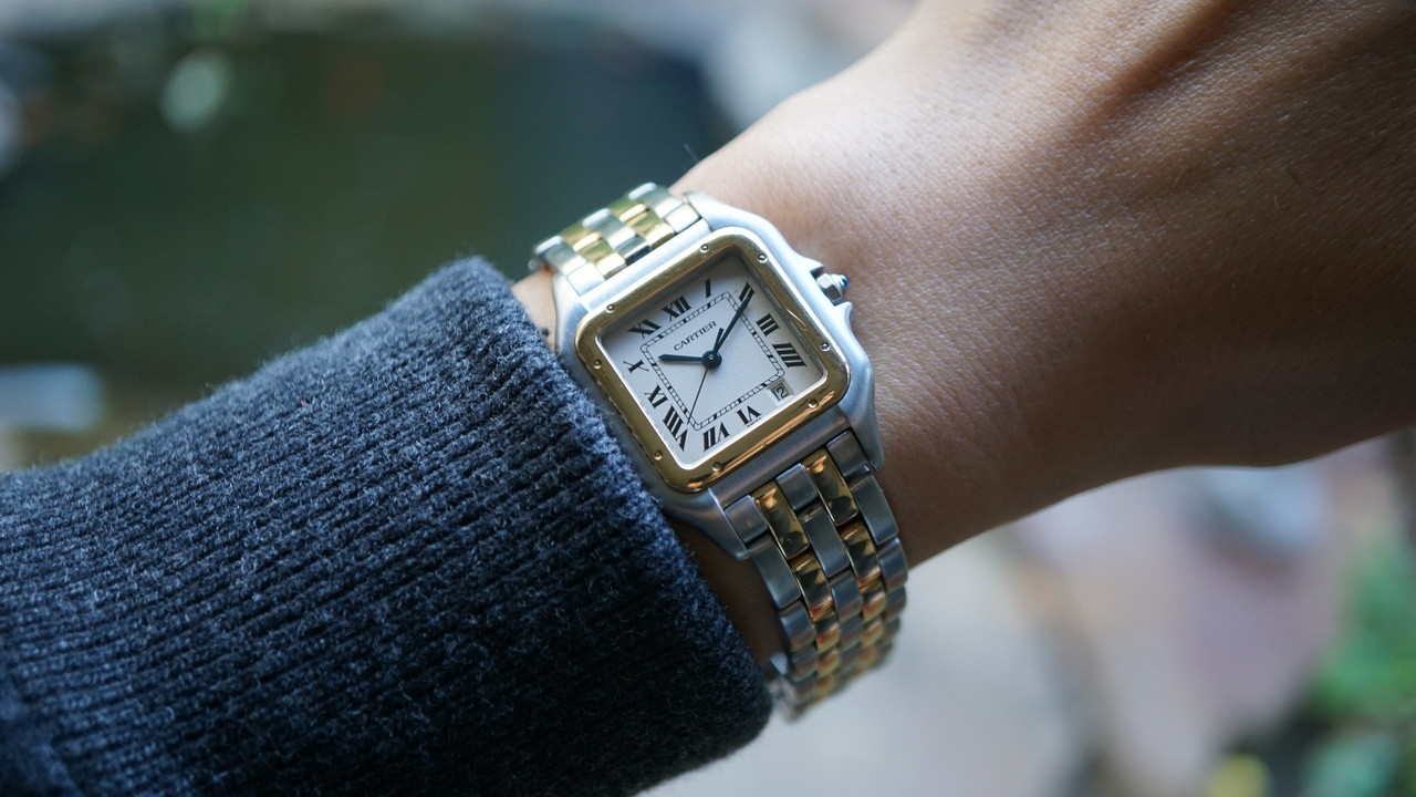 Cartier Panthere 腕時計 本体 Cartier Panthere 1100 Midsize 27mm 18k Gold & Steel 2000s