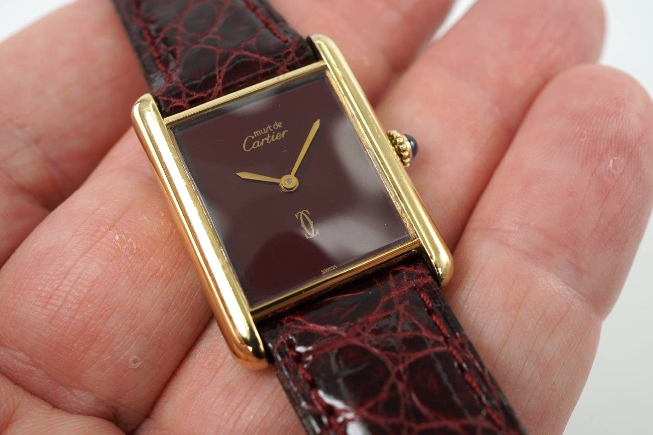 Cartier Tank Must de Cartier Vermeil Burgundy Vermeil 23mm Manual