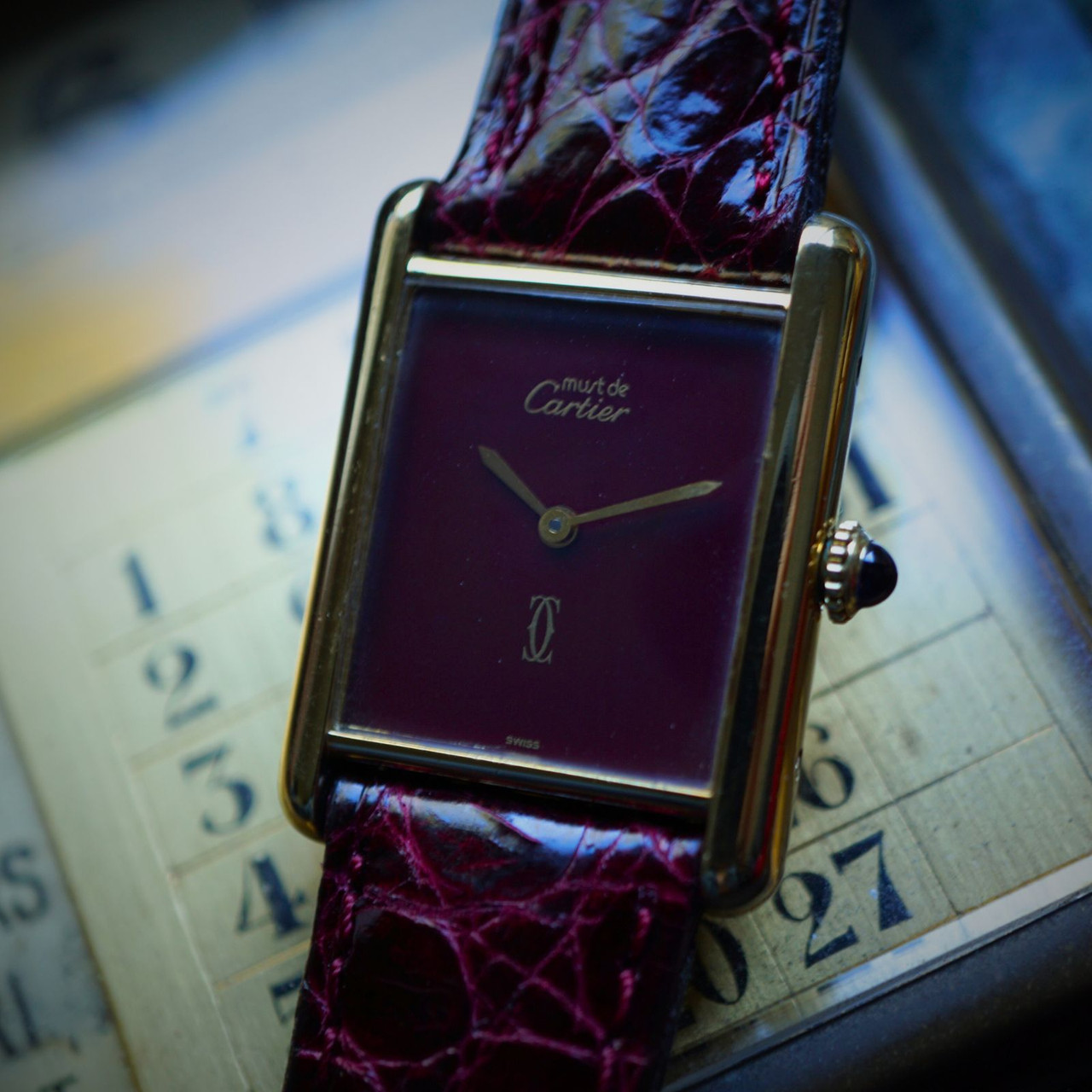 Cartier Tank Must de Cartier Vermeil Burgundy Vermeil 23mm Manual