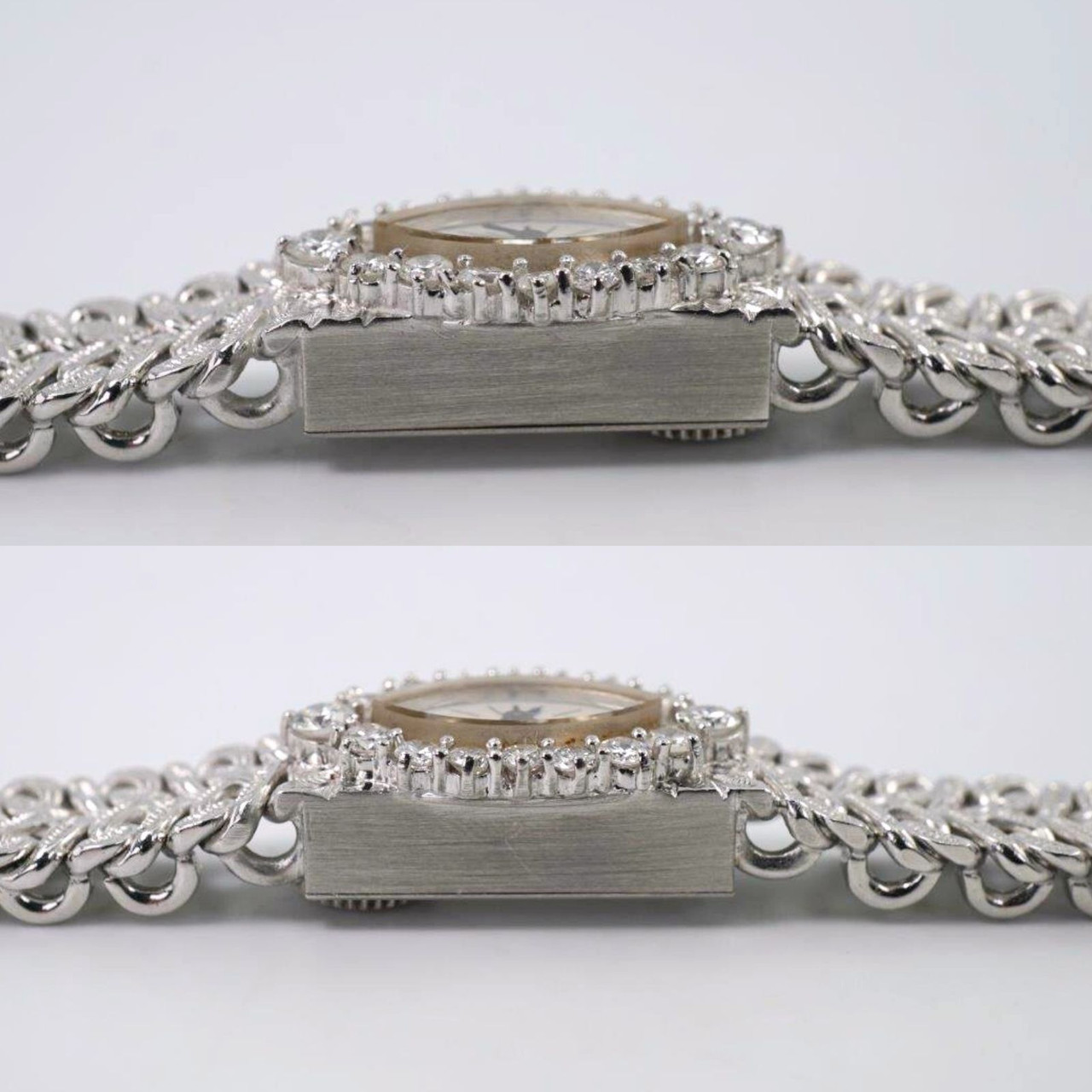 Piaget Diamond Bracelet Watch 18k White Gold Mid-1960s