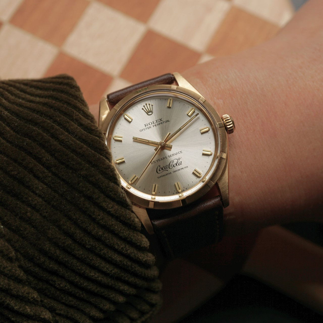 Rolex Oyster Perpetual Ref. 1003 Vintage Coca Cola 18k Gold 34mm