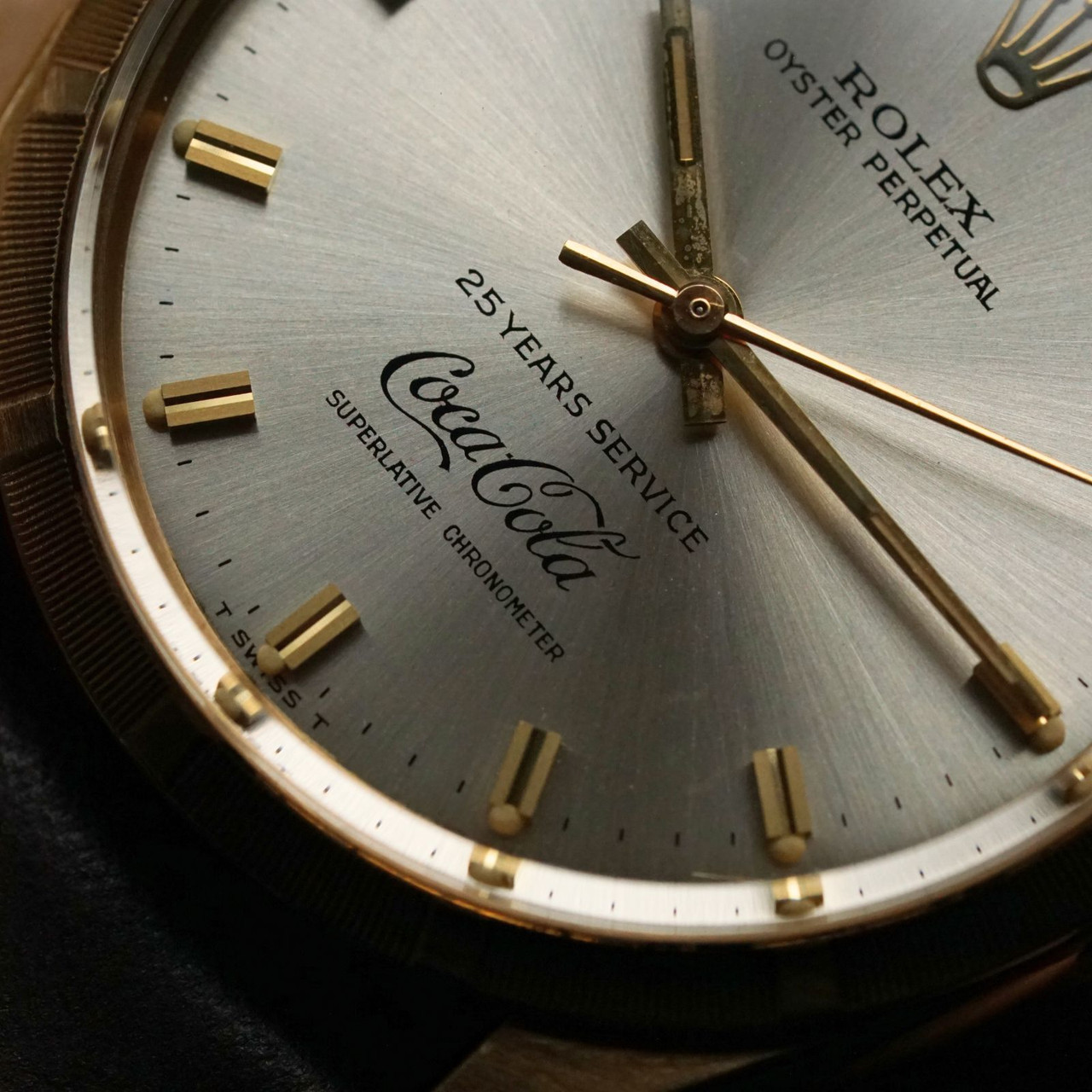 Rolex Oyster Perpetual Ref. 1003 Vintage Coca Cola 18k Gold 34mm