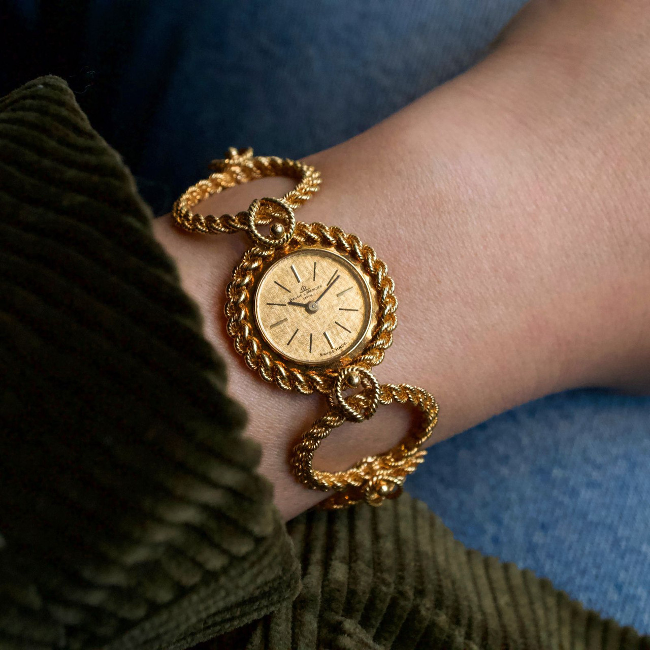 Baume Mercier 18k Gold Hoop Bracelet Watch