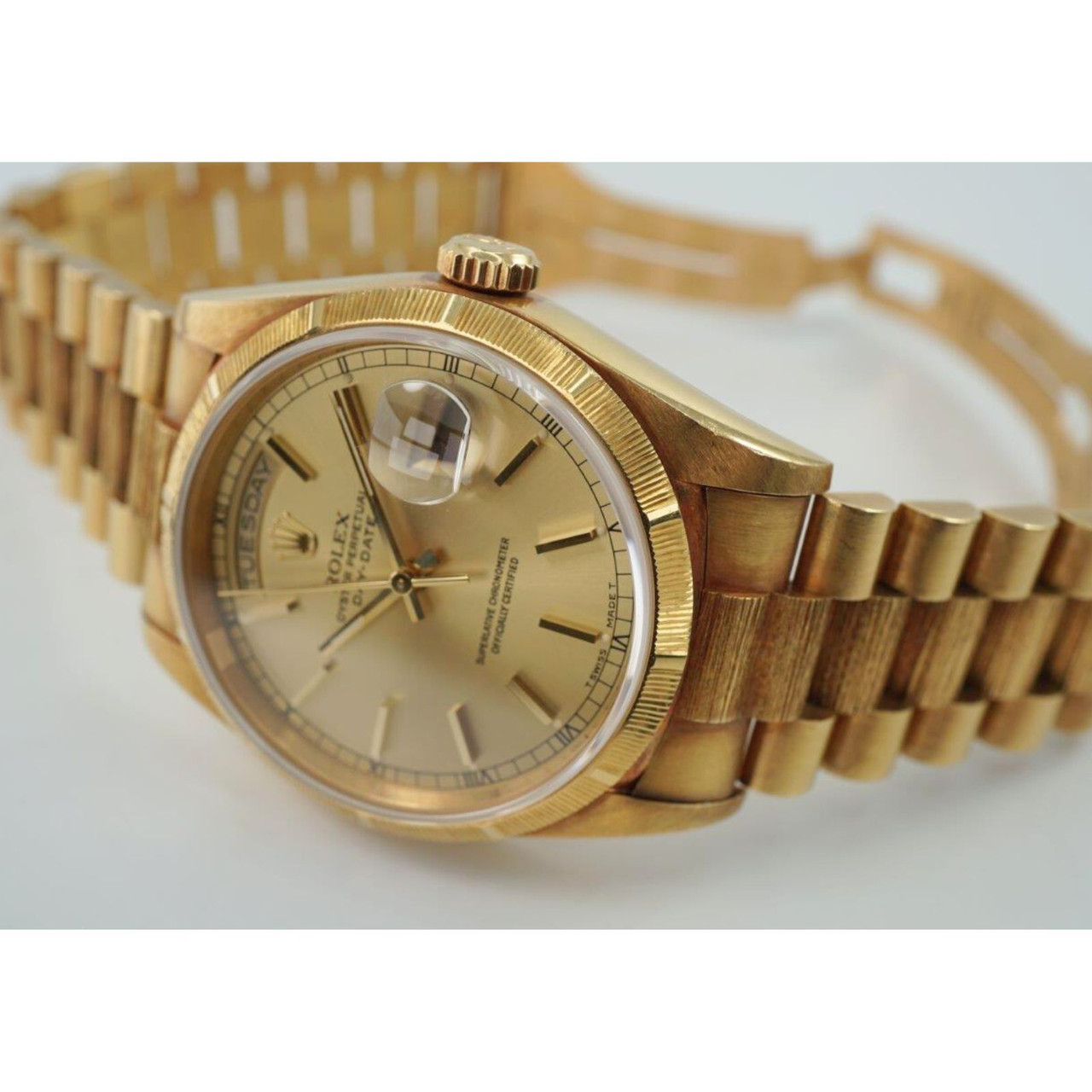 Rolex Day Date Ref. 18248 18k Gold Bark 1989