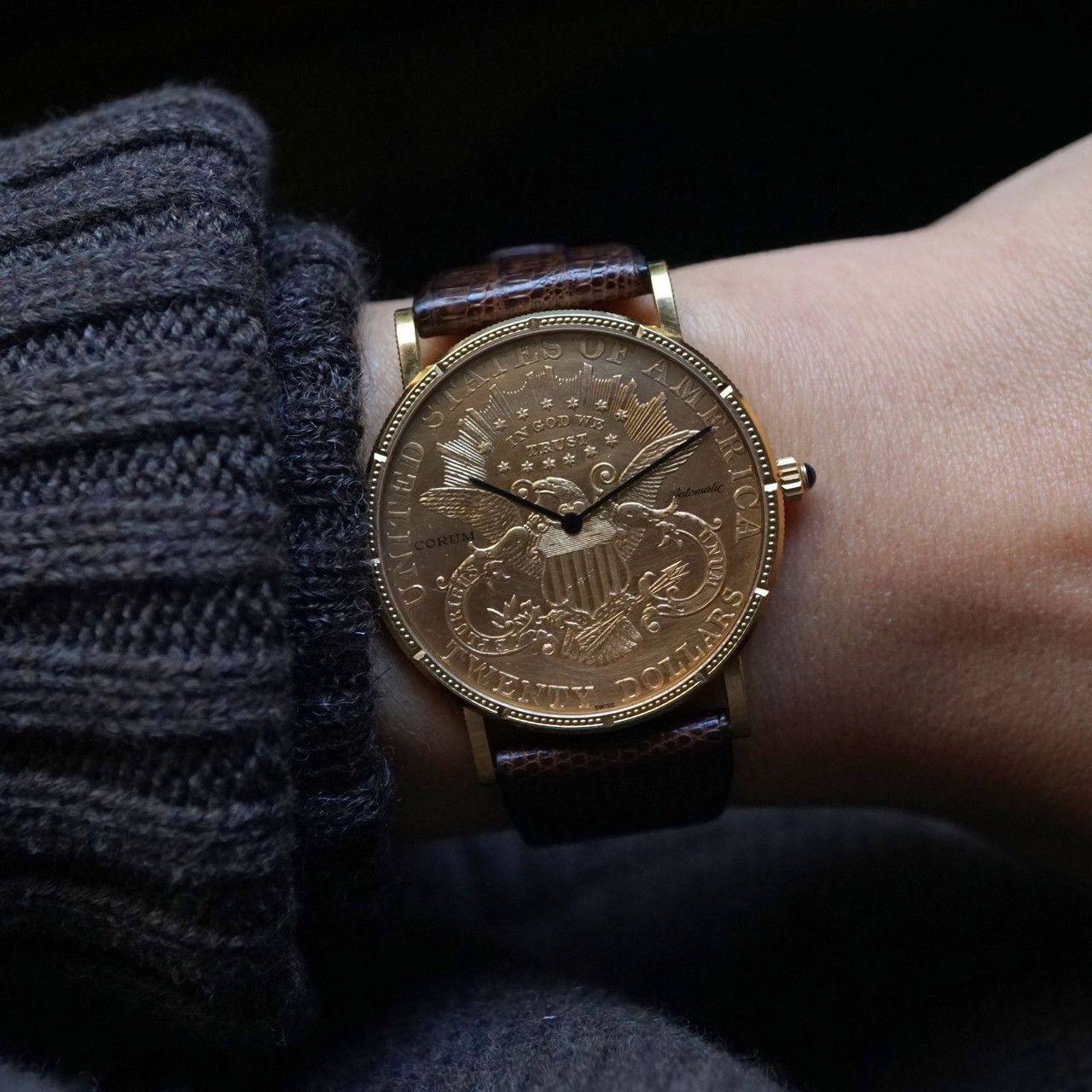 Corum $20 Dollar Liberty 1900 Coin Automatic 35mm 1990s