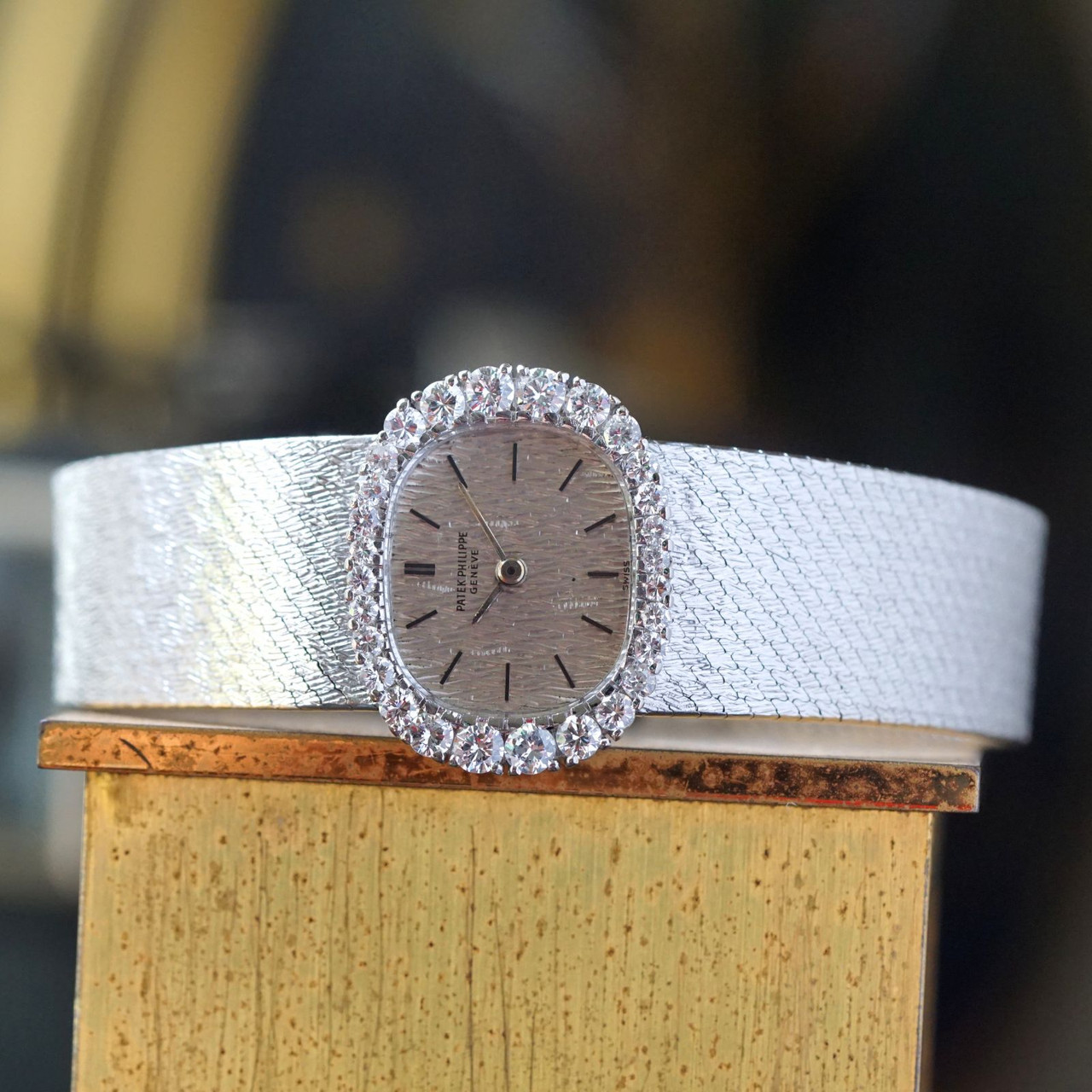 Patek Philippe Ref. 3394/1 Diamond Bracelet 18k White Gold Women's