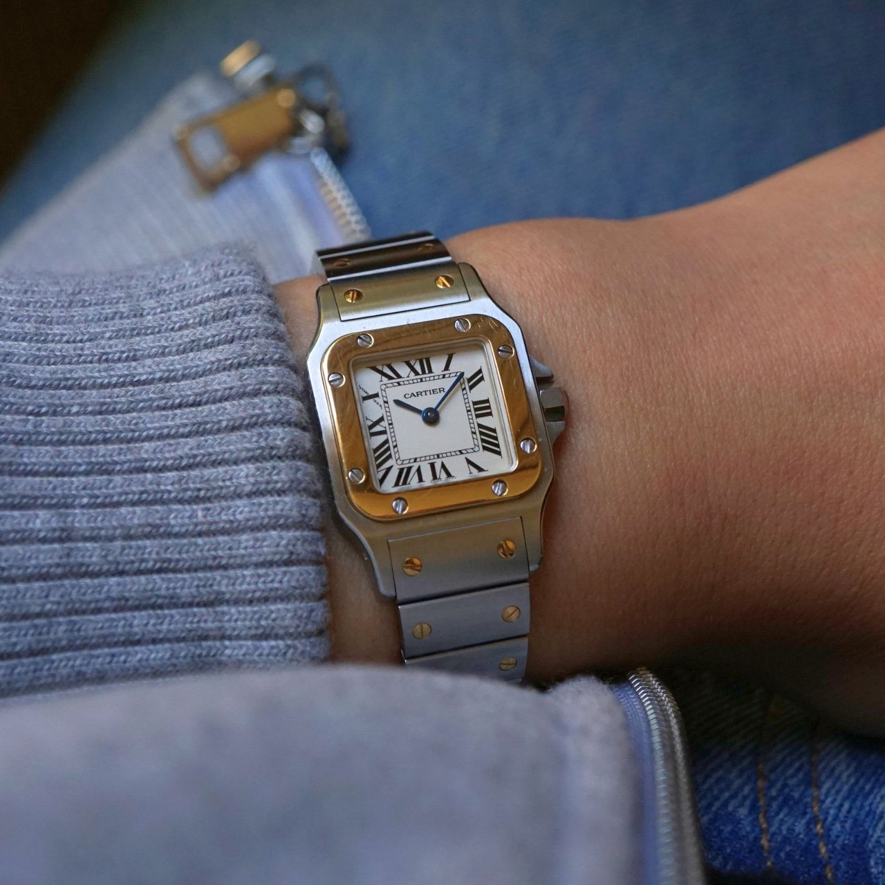Cartier Santos Galbee Ref. 1567 18k Gold & Steel Small 24mm Quartz