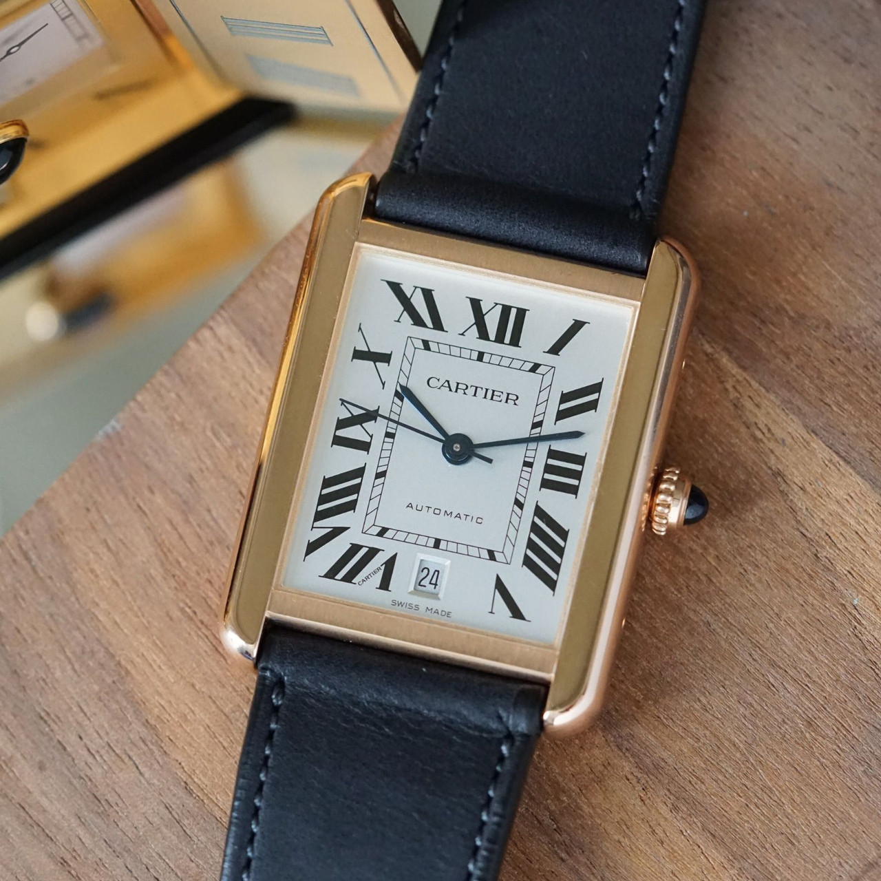 Cartier Tank Solo XL 18k Rose Gold W5200026 Automatic 2010s