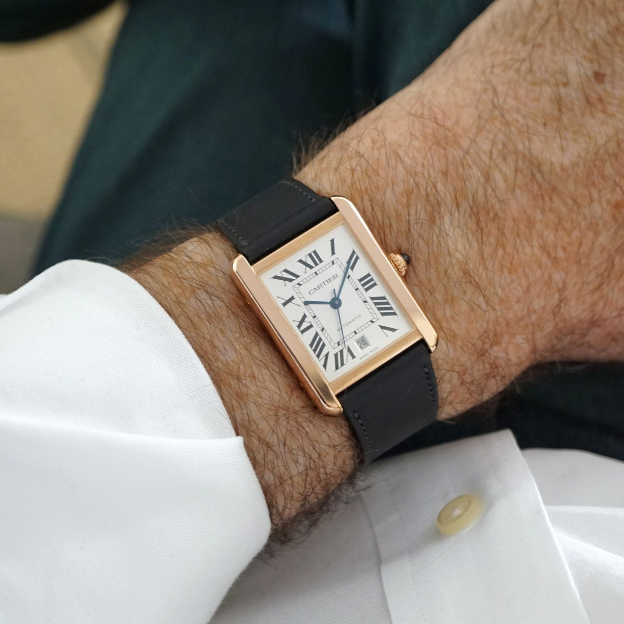 Cartier Tank Solo XL 18k Rose Gold W5200026 Automatic 2010s