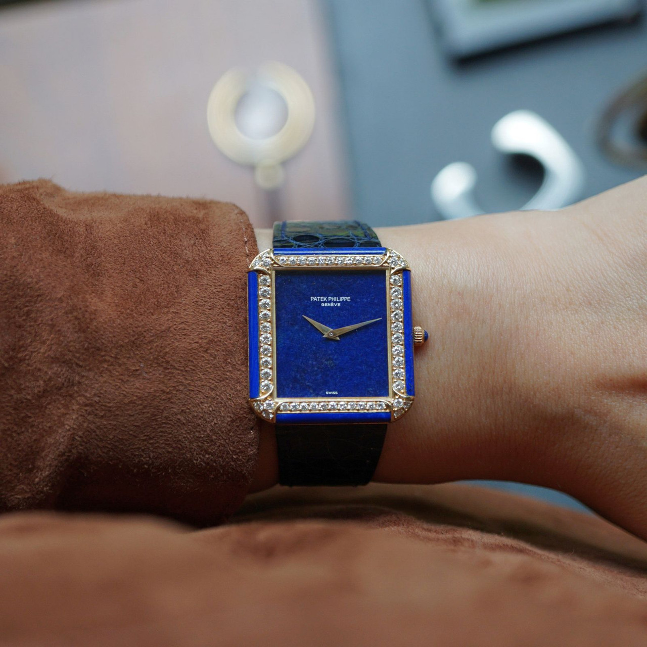 Patek Philippe Lapis & Diamond Ref. 3727 Late 1970s