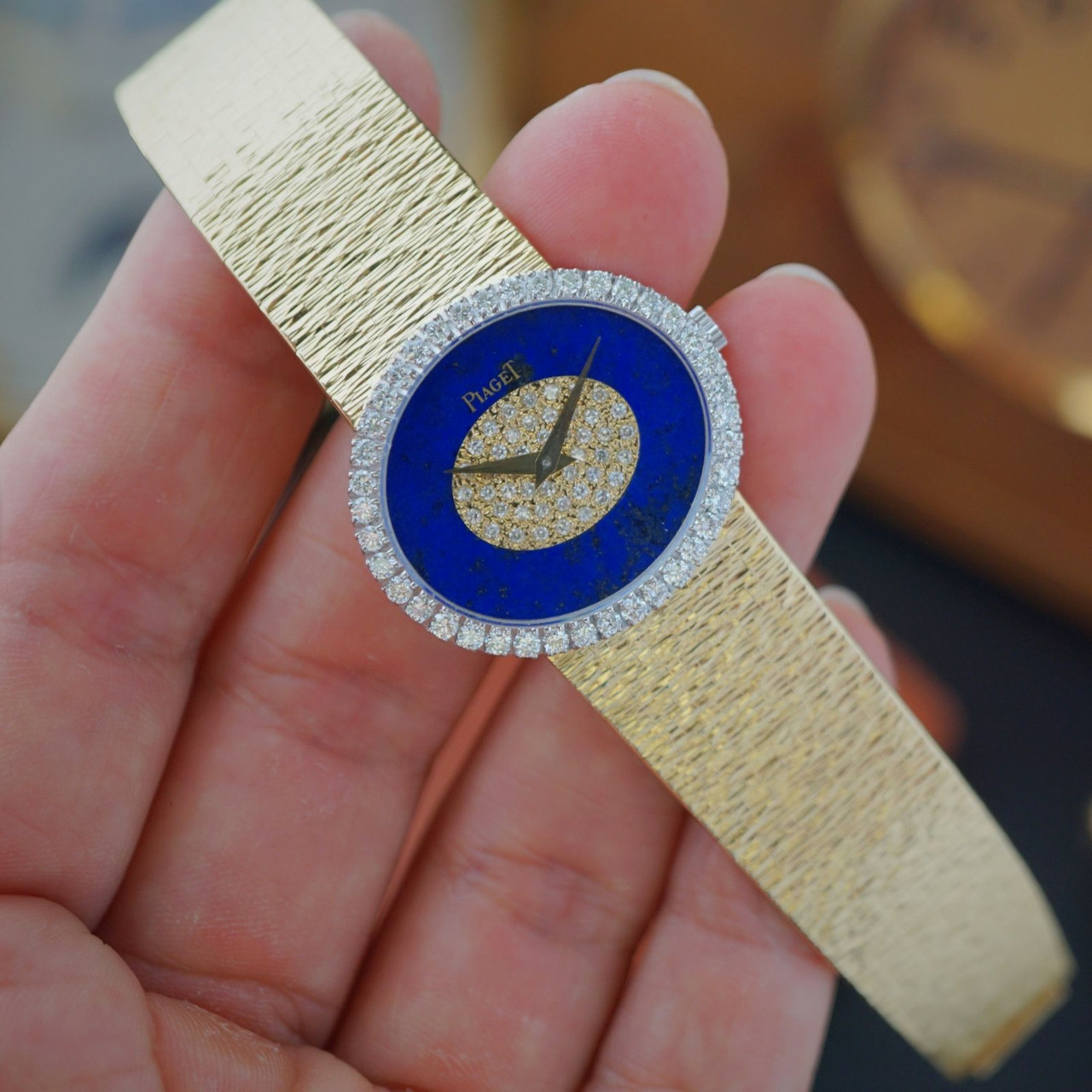 Piaget Lapis & Diamond Ref. 9806A6 Women's 18k Gold Bracelet 1970s