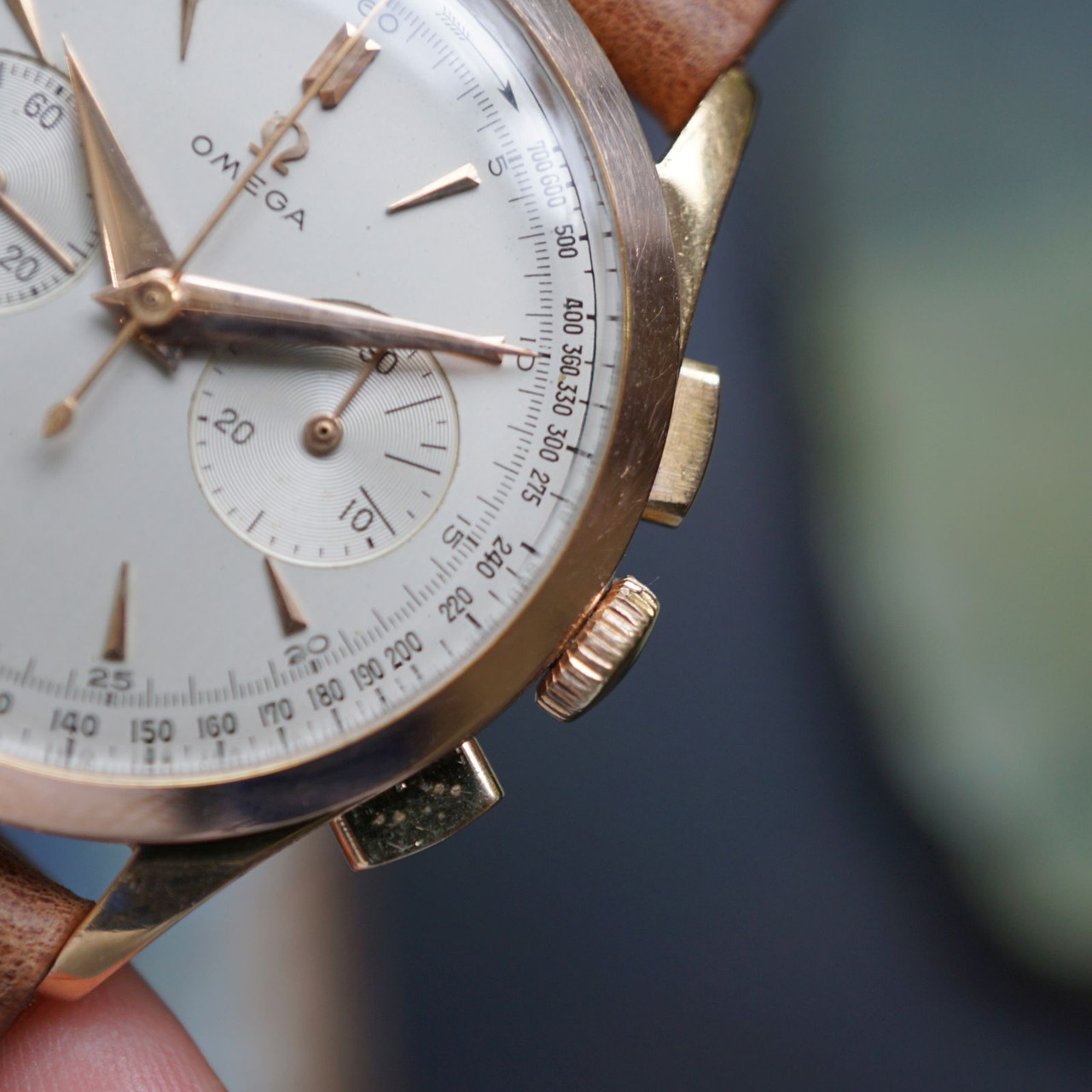 Omega Vintage Ref. 2873 Chronograph 18k Pink Gold 1956