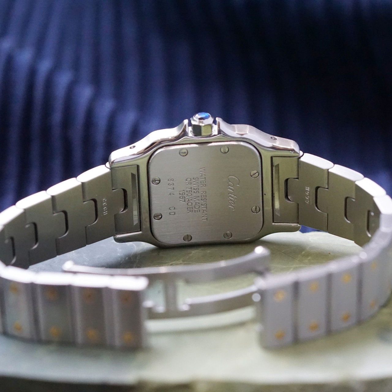 Cartier Santos Galbee Ref. 1567 Steel & 18k Yellow Gold Womens 2000s