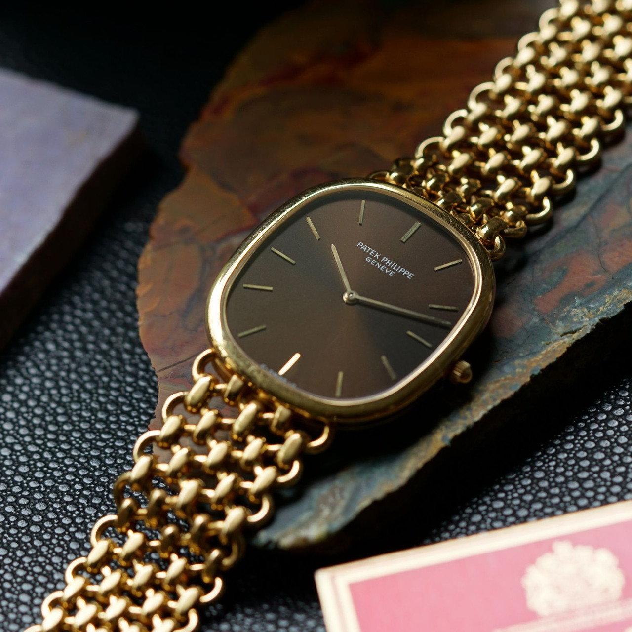 Patek Philippe Golden Ellipse Brun Soleil Ref. 3738/122J 18k Gold