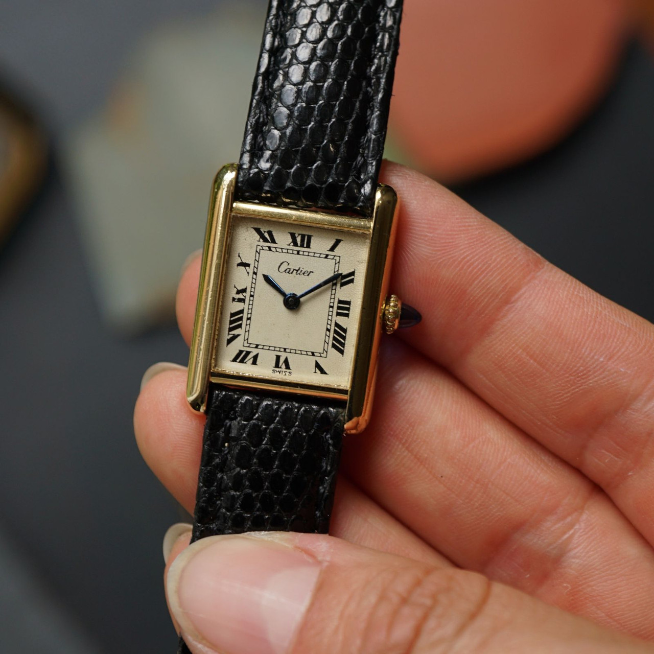 Cartier Classic Tank Craquelure Plaque 1970s