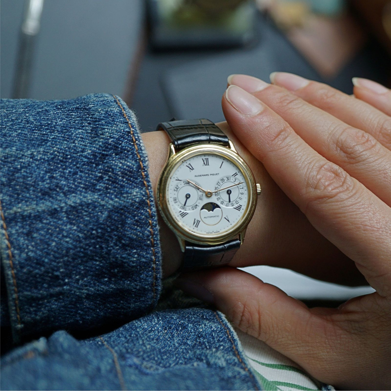 Audemars Piguet Ref. 25589BA Triple Calendar Moonphase 18k Gold