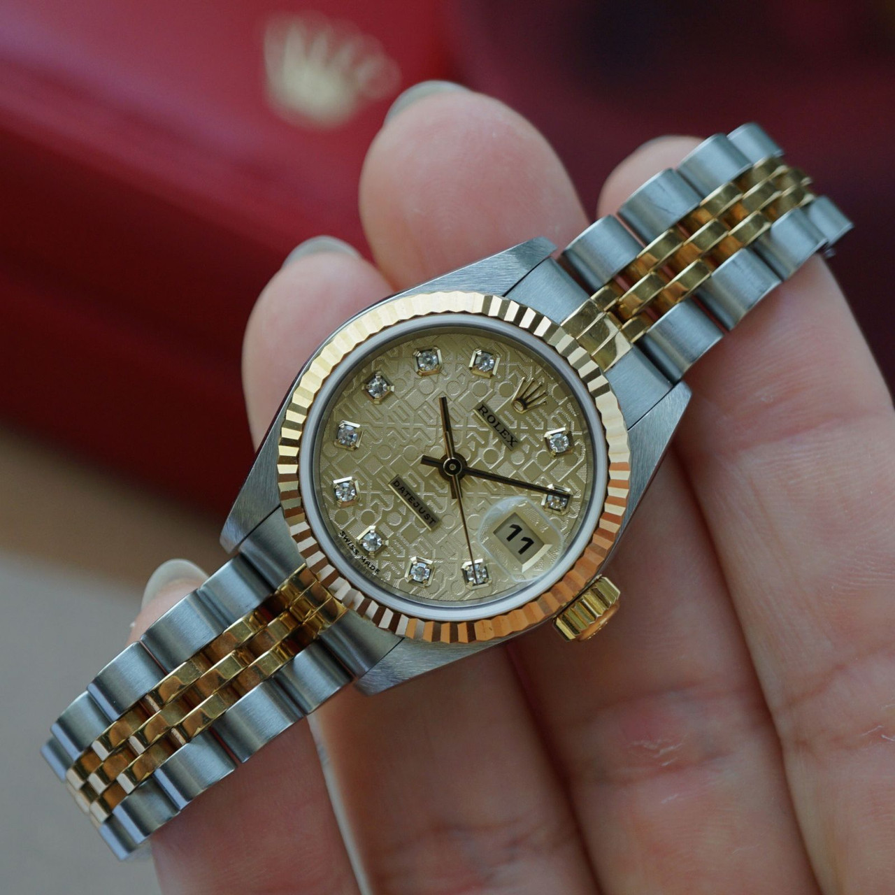 ROLEX DATEJUST 79173 3コマ Rolex Lady Datejust 79173 Silver 2000 with original box and