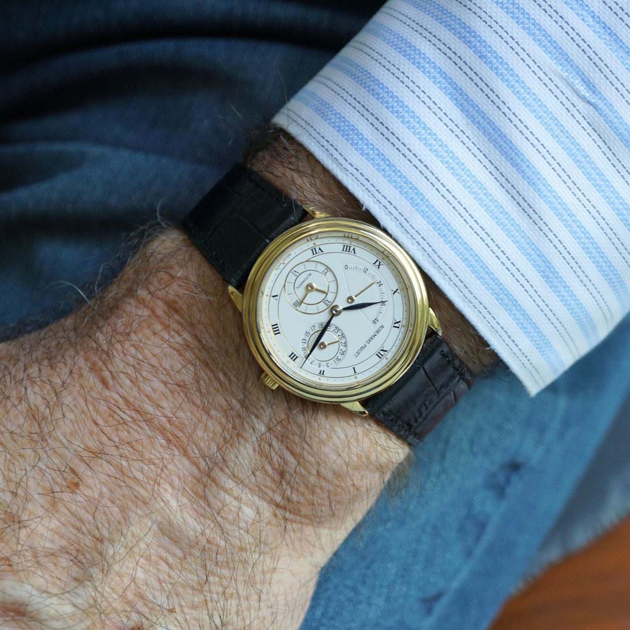 Audemars Piguet Dual Time Ref. 25685 18k Yellow Gold 1980s